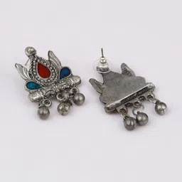 Anvik Silver-Plated Stone-Studded & Beaded Jewellery Set image 3