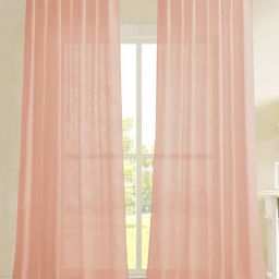 HOMEMONDE Peach-Coloured Set of 2 Sheer Long Door Curtain-picture-27