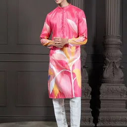 EKYAA Men Printed Mirror Work Kurta-picture-12
