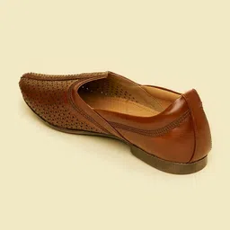 Manyavar Men Woven Design Synthetic Leather Regular Loafers image 4