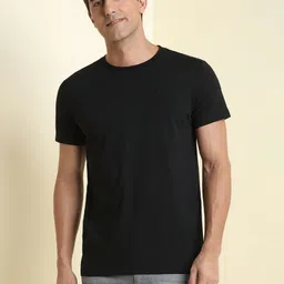Allen Solly Men Solid Round Neck Cotton T-shirt-image-36