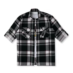 CAVIO Boys Pack of 2 Comfort Spread Collar Tartan Checked Cotton Casual Shirts image 3