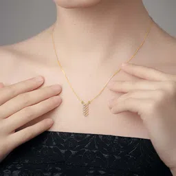 Emori Baguette Bar Twist Diamond Necklace-picture-28