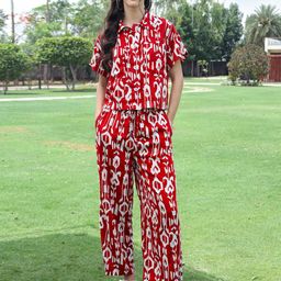 Sera Printed Shirt With Trouser Co-Ords-picture-44