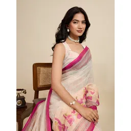 Nayanthara Trends Ethnic Motifs Printed Saree image 3