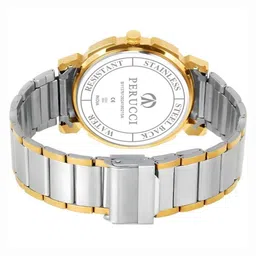 PERUCCI Men Patterned Dial & Stainless Steel Straps Analogue Watch P-440 Daul Tone image 2