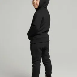TOONKY Boys Solid Hooded Sweatshirt & Joggers Clothing Set image 2