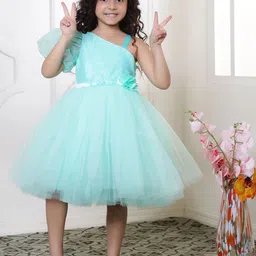 Toy Balloon kids Girls Puff Sleeve Net Fit & Flare Knee Length Dress-picture-16