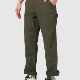 GAP Men Straight Fit Non Iron Cargos Canvas Carpenter Trousers-image-70