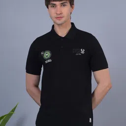 COBB Typography Printed Polo Collar Cotton T-shirt-picture-28