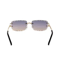 PELLE LUXUR Unisex Rectangle Sunglasses with UV Protected Lens PLSG8142 image 3