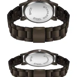 Miss Perfect Unisex Set Of 2 Patterned Dial & Straps Analogue Watches Cy28 image 4