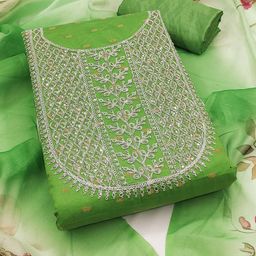 Rangtulika Ethnics Embroidered Unstitched Dress Material-image-36