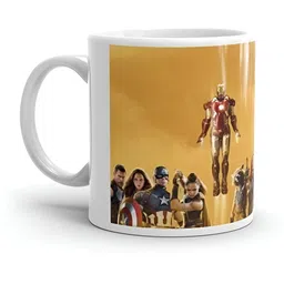 Mr UVD White & Red Graphic Printed Ceramic Glossy Mug - 350 ml-image-58