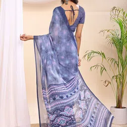 Leelavati Printed Pure Chiffon Saree image 4