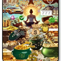 Myntra Elegant Homes Green & Blue Money Manifestation Vision Board Wall Art-picture-32