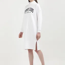 Tommy Hilfiger Mock Neck T-shirt Midi Dress image 4