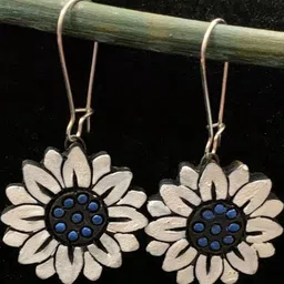 KALAVAATHI Green Ceramic Floral Drop Earrings-picture-21