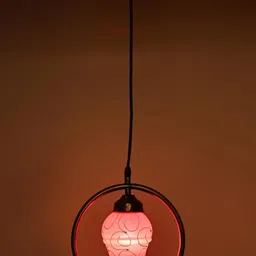 SOMIL Printed Glass Cylinder Ceiling Lamps image 2