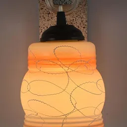 SOMIL Orange Glass Cylinder Printed Wall Lamps-picture-28