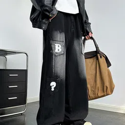 StyleCast Men Baggy Mid-Rise Printed Washed Jeans image 4