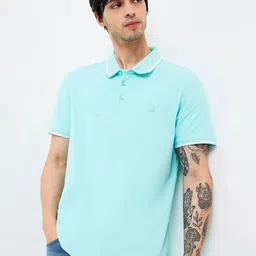 SPYKAR Men Solid Polo Collar Cotton T-shirt-picture-56