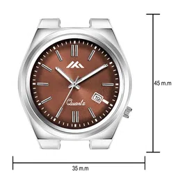 LUXURIT Men Patterned Dial & Stainless Steel Straps Analogue Date Aperture Watch LXMT-849 image 5