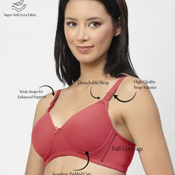 SHYAM SONS FLAIR Women Pack Of 3 Full Coverage Lightly Padded Bra image 5