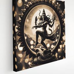 Myntra Elegant Homes Black & White Natraj Religious Canvas Wall Art-picture-20