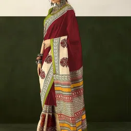 SYS Brand - Shop Your Style Kalamkari Ikat Saree-picture-13
