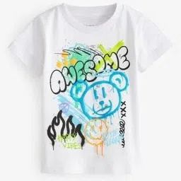 Pink Angel Kids Typography Printed Cotton T-shirt-image-34