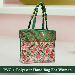 Kuber Industries Floral Printed Waterproof Tote Bag image 3