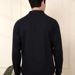 WROGN Men Comfort Fit Spread Collar Solid Cotton Casual Shirt image 4