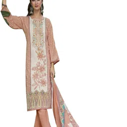DRAVINAM Trends Embroidered Pure Cotton Unstitched Dress Material-picture-33
