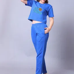 Lazy Lush Women Pure Cotton Co-Ord Set-image-24