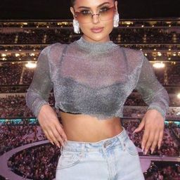 LULU & SKY Mock Neck Crop Top-picture-36