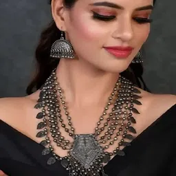 Samridhi DC Beaded Oxidised Jewellery Set-picture-32