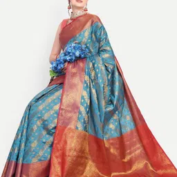 jayant creation Blue Art Silk Barasi Sarees-picture-35