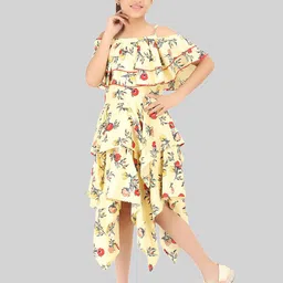 BEING NAUGHTY Floral Print Cold-Shoulder Fit & Flare Midi Dress-picture-36