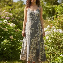 DHAKRE FASHION Women Floral Print A-Line Midi Dress-image-80