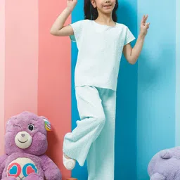 Athena Girl Self Design Round Neck Top With Trouser-picture-26