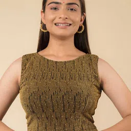 Bindigasm's Advi Women Embellished Sleeveless Saree Blouse-picture-13