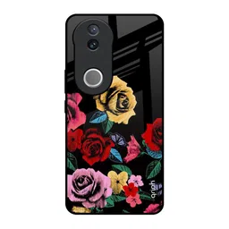 QRIOH Floral Decorative Printed Vivo V50e 5G Impact Resistant Back Case-picture-32