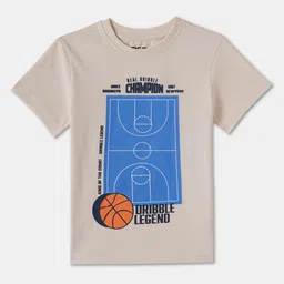 R&B Boys Graphic Printed Round Neck Cotton T-shirt-picture-43