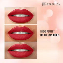Rebellion Cosmetics Matte Perfection Lip Crayon- 2.4 g- Dominant Red 02 image 4