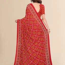 Moda Rapido Bandhani Printed Saree With Blouse Piece image 2