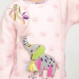 PAMPOLINA Girls Elephant Embroidered Sweatshirt image 2