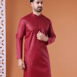 AURIK Men Woven Design Kurta image 4