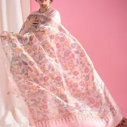 KALINI Floral Embroidered V-Neck Straight Kurta With Trousers And Dupatta-picture-31