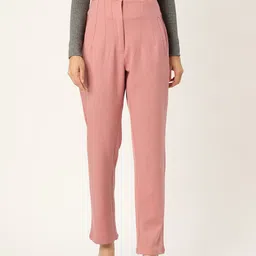 Zastraa Women Smart Slim Fit High-Rise Pleated Trousers-picture-23